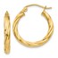 14k Polished 2.75 mm Twisted Hoop Earrings