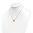 14K Polished and Brushed Butterfly w/ 2in ext Necklace - 17 in.