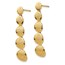 14K Polished and Brushed Post Dangle Earrings - 39.6 mm