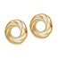 14K Polished and Brushed Post Earrings - 26.25 mm