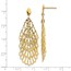 14K Polished and Textured Post Dangle Earrings - 51.4 mm
