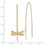 14K Polished Brushed Dragonfly Threader Earrings - 51 mm
