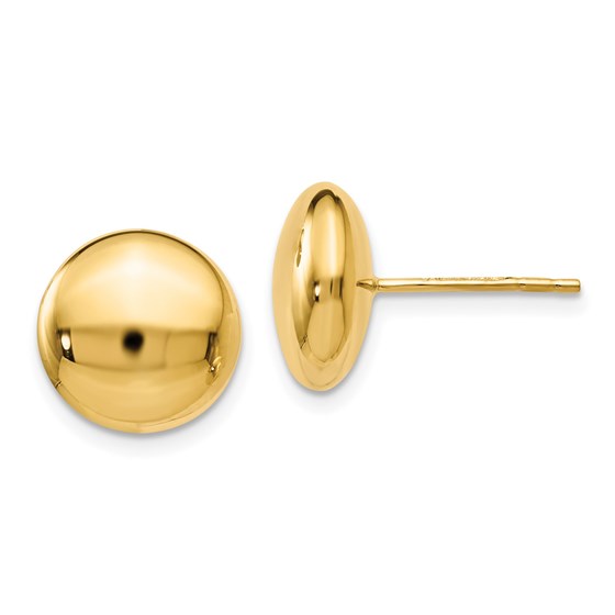 14K Polished Button Post Earrings - 11 mm 14K Polished Button Post Earrings - 11 mm