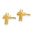 14k Polished Cross Post Earrings - 33 mm