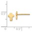 14k Polished Cross Post Earrings - 33 mm