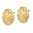 14K Polished D/C Button Post Earrings - 16.5 mm