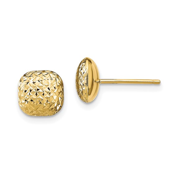 14K Polished D/C Button Post Earrings - 8.95 mm 14K Polished D/C Button Post Earrings - 8.95 mm