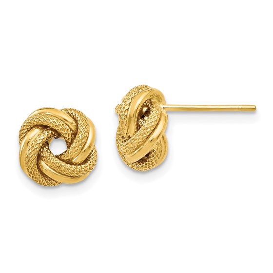 14K Polished D/C Love Knot Post Earrings - 8 mm 14K Polished D/C Love Knot Post Earrings - 8 mm