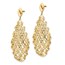 14K Polished D/C Post Dangle Earrings - 42.5 mm