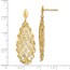 14K Polished D/C Post Dangle Earrings - 42.5 mm