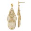 14K Polished D/C Post Dangle Earrings - 52.5 mm