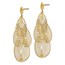 14K Polished D/C Post Dangle Earrings - 52.5 mm