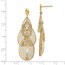 14K Polished D/C Post Dangle Earrings - 52.5 mm