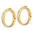 14K Polished D/C Round Hoops - 31.02 mm