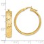 14K Polished D/C Round Hoops - 31.02 mm