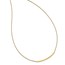 14K Polished D/C with 2in ext. Bar Necklace - 16 in.