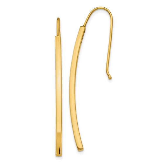 14K Polished Dangle Bar Earrings - 48 mm 14K Polished Dangle Bar Earrings - 48 mm