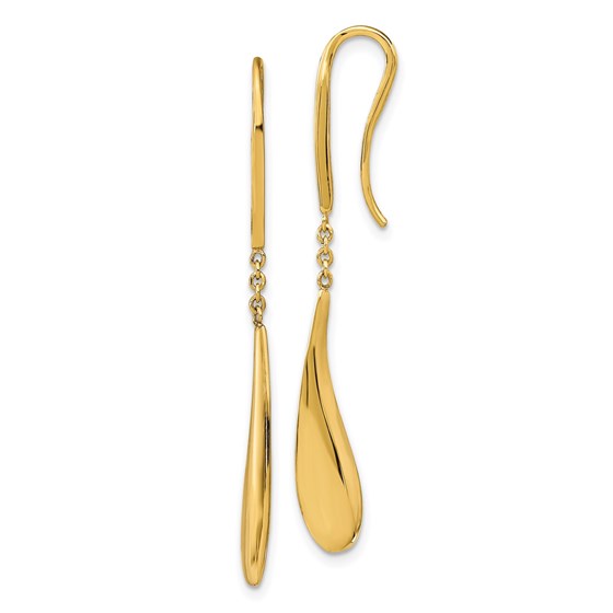 14K Polished Dangle Earrings - 47.5 mm 14K Polished Dangle Earrings - 47.5 mm