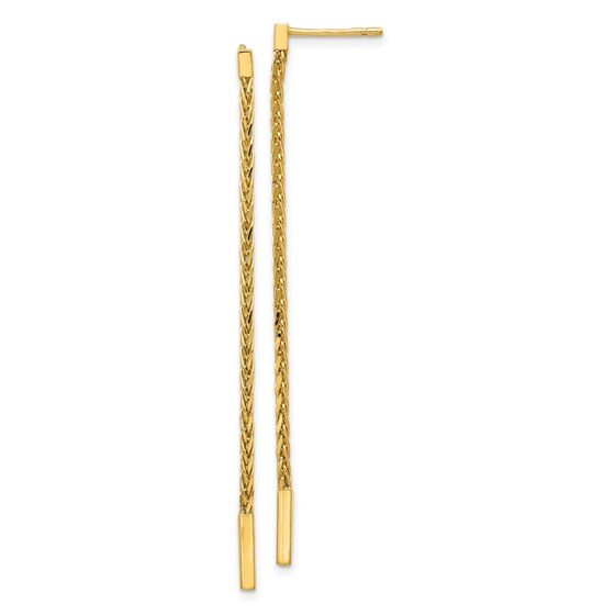 14K Polished Dangle Earrings - 57 mm 14K Polished Dangle Earrings - 57 mm