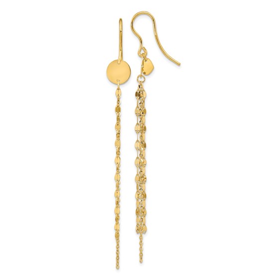 14K Polished Dangle Earrings - 73.5 mm 14K Polished Dangle Earrings - 73.5 mm