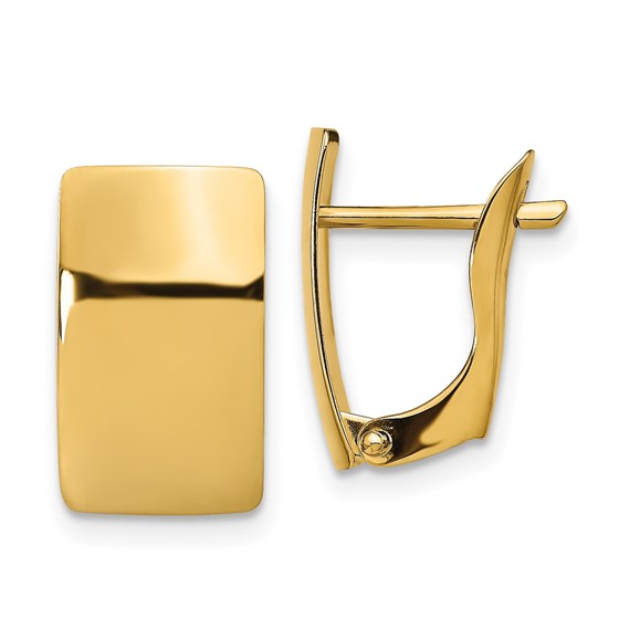 14K Polished Earrings - 15 mm 14K Polished Earrings - 15 mm