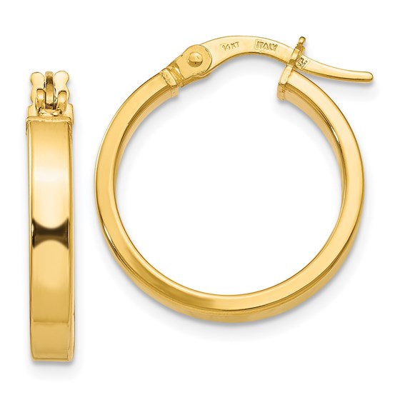 14K Polished Earrings - 19.75 mm 14K Polished Earrings - 19.75 mm