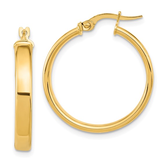 14K Polished Earrings - 25.75 mm 14K Polished Earrings - 25.75 mm
