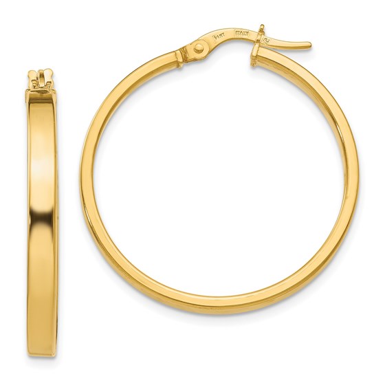 14K Polished Earrings - 30.5 mm 14K Polished Earrings - 30.5 mm