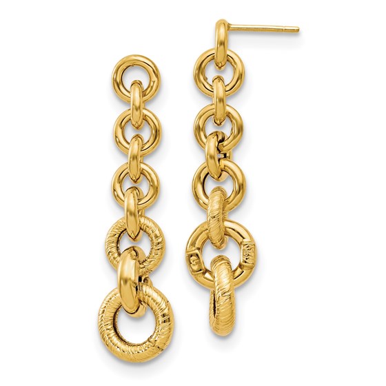 14K Polished Fancy Dangle Earrings - 41 mm 14K Polished Fancy Dangle Earrings - 41 mm