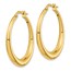 14K Polished Fancy Hoop Earrings - 22 mm