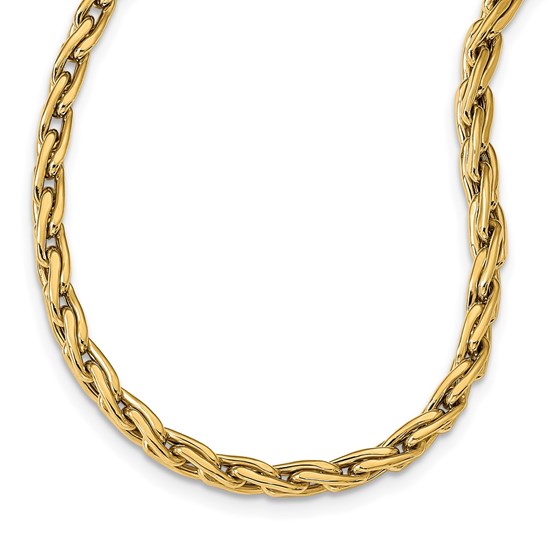14K Polished Fancy Link Necklace - 17 in. 14K Polished Fancy Link Necklace - 17 in.