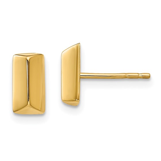 14K Polished Fancy Post Earrings - 8.6 mm 14K Polished Fancy Post Earrings - 8.6 mm