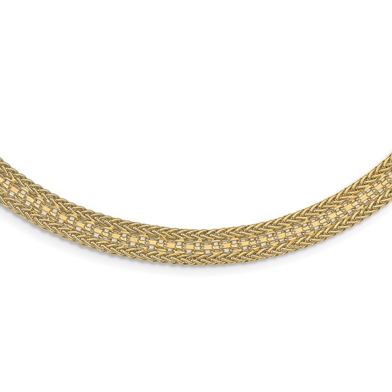 14K Polished Fancy Snake Necklace - 18 in. 14K Polished Fancy Snake Necklace - 18 in.