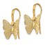 14K Polished Filigree Butterfly Earrings - 19.1 mm