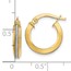 14K Polished Glimmer Infused Hoop Earrings - 14 mm