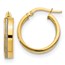 14K Polished Glimmer Infused Hoop Earrings - 20.5 mm