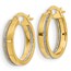 14K Polished Glimmer Infused Hoop Earrings - 20.5 mm