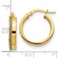 14K Polished Glimmer Infused Hoop Earrings - 20.5 mm