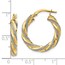 14K Polished Glimmer Infused Hoop Earrings - 23 mm