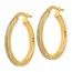14K Polished Glimmer Infused Hoop Earrings - 24 mm