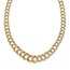 14K Polished Graduated Double Link Necklace - 18 in.