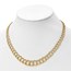 14K Polished Graduated Double Link Necklace - 18 in.