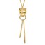 14K Polished Green Enamel Tiger Y-drop Necklace - 18.25 in.