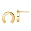 14K Polished Half Circle Post Earrings - 14.5 mm