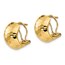 14K Polished Hammered Omega Back Earrings - 14.7 mm