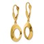 14K Polished Hollow Circles Leverback Earrings - 32 mm