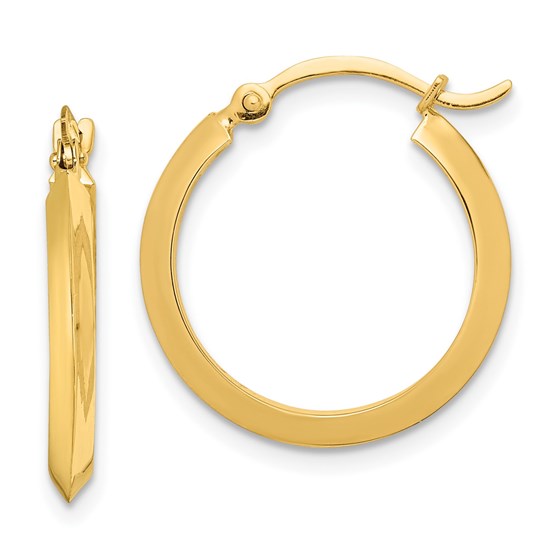 14K Polished Hoop Earrings - 19.5 mm 14K Polished Hoop Earrings - 19.5 mm