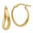 14K Polished Hoop Earrings - 21 mm