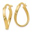 14K Polished Hoop Earrings - 21 mm