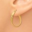 14K Polished Hoop Earrings - 21 mm